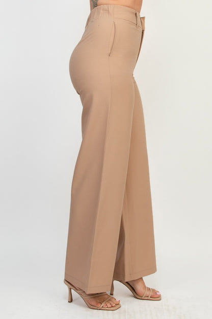 Madison High Rise Straight Leg Tailored Pants