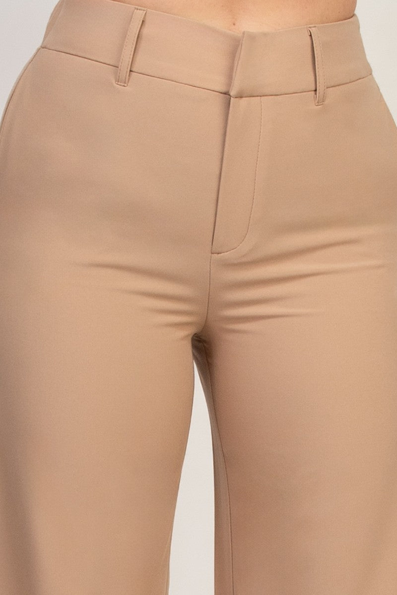 Madison High Rise Straight Leg Tailored Pants