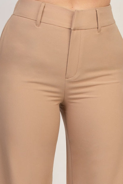 Madison High Rise Straight Leg Tailored Pants