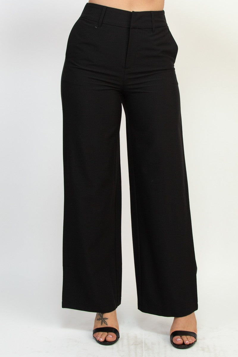 Madison High Rise Straight Leg Tailored Pants