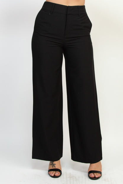 Madison High Rise Straight Leg Tailored Pants
