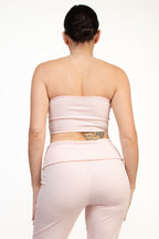 Casual Basics Soft Rib Knit Strapless Tube Crop Top