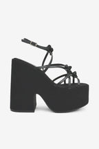 Josie Flower Detail High Heel Platforms Wedge Sandals