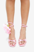Maui Flower Detail Strappy High Heel Sandals