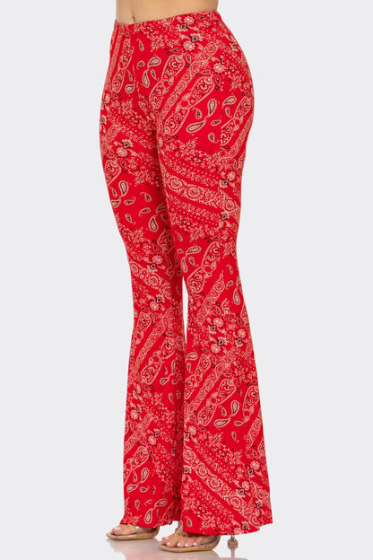Casual Chic High Waisted Soft Knit Flare Leg Pants