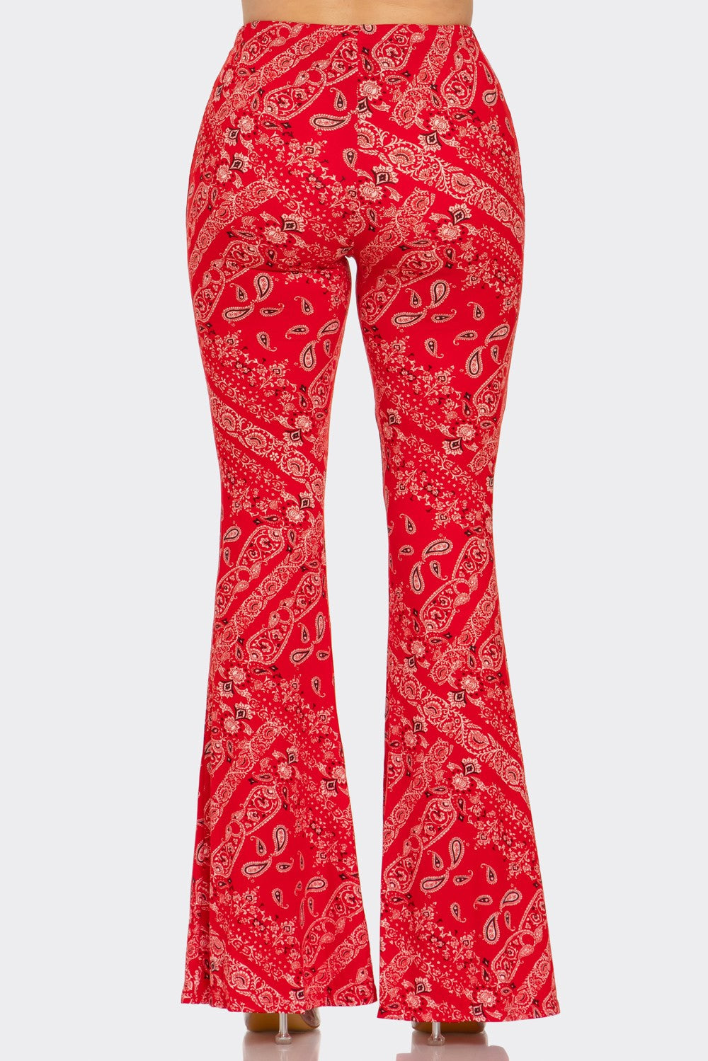 Casual Chic High Waisted Soft Knit Flare Leg Pants