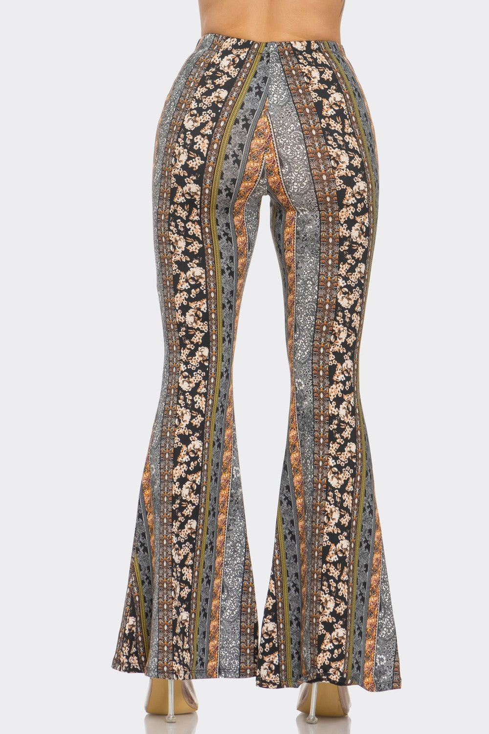 Casual Chic High Waisted Soft Knit Flare Leg Pants