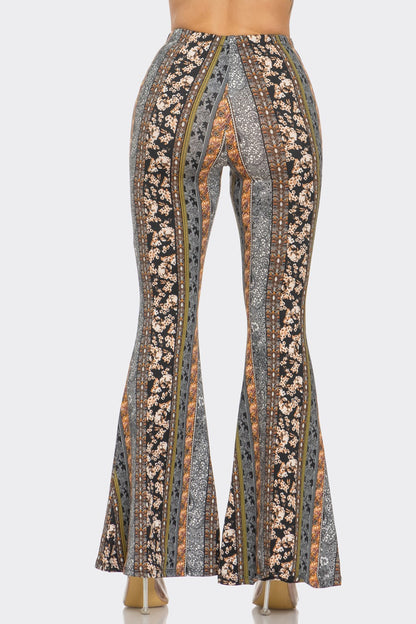 Casual Chic High Waisted Soft Knit Flare Leg Pants