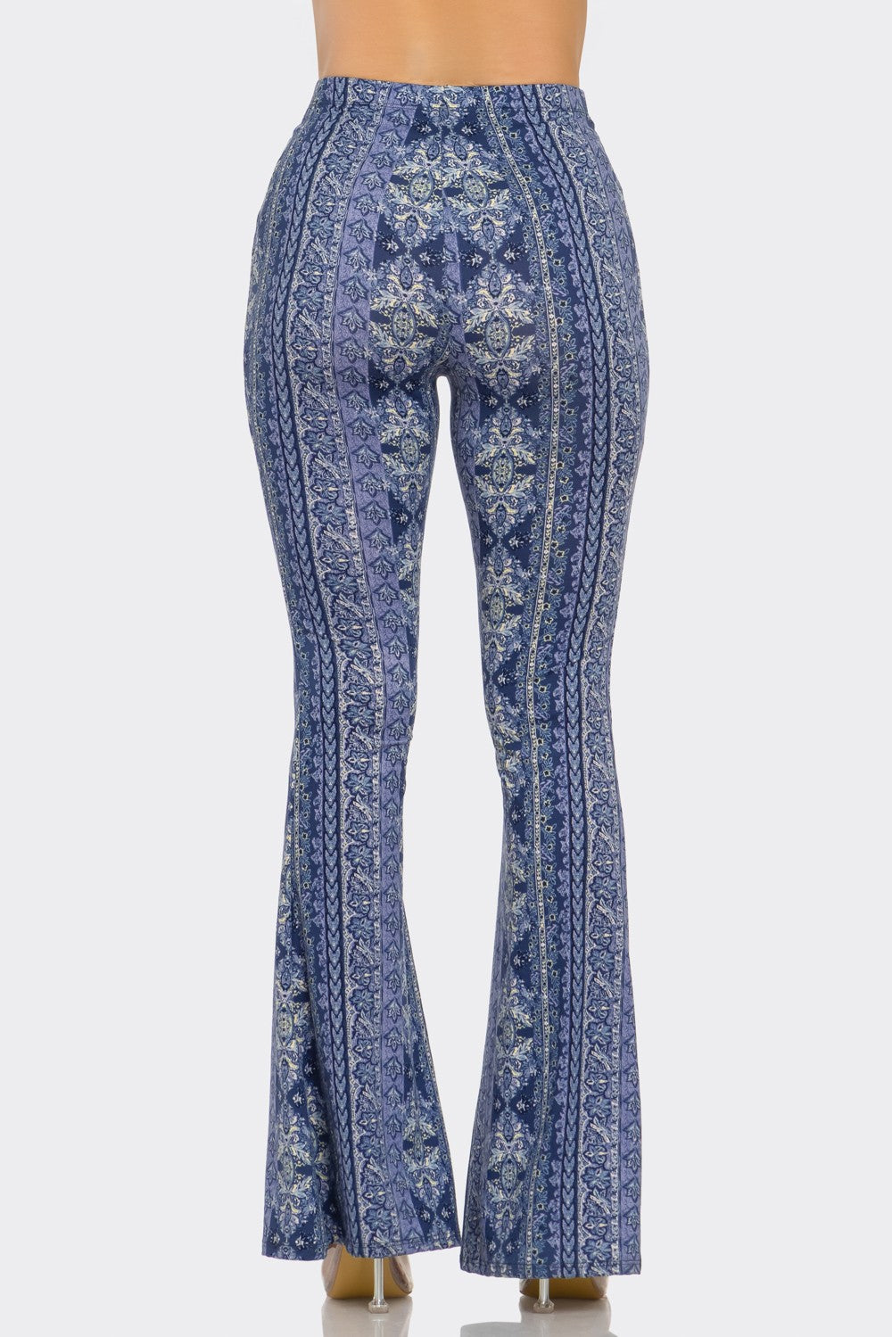 Casual Chic High Waisted Soft Knit Flare Leg Pants