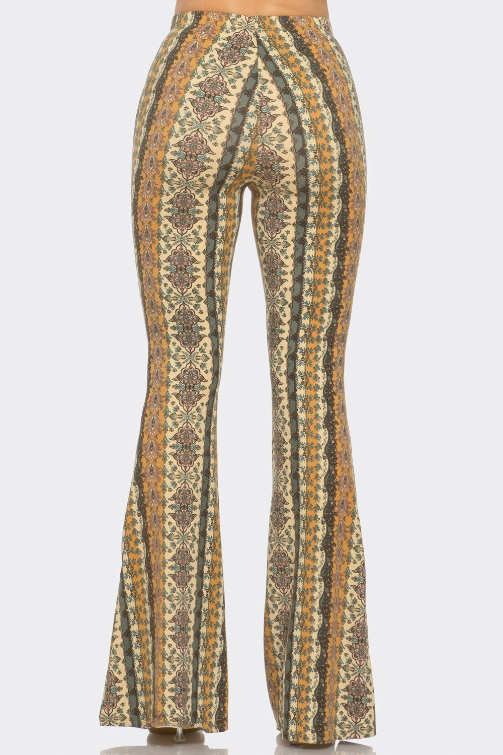 Casual Chic High Waisted Soft Knit Flare Leg Pants