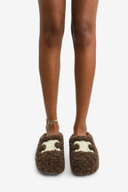 Cora Round Toe Chic Plush Faux Shearling Slippers