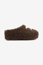 Cora Round Toe Chic Plush Faux Shearling Slippers