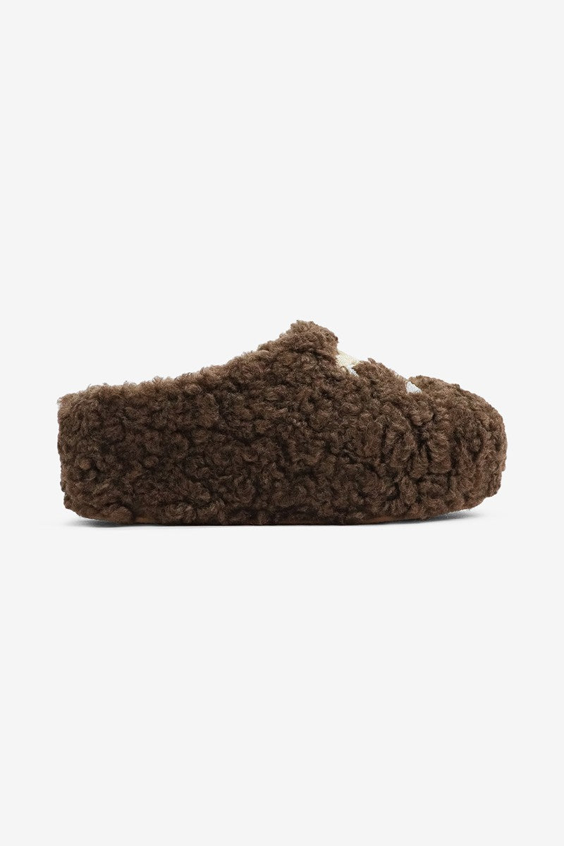 Cora Round Toe Chic Plush Faux Shearling Slippers