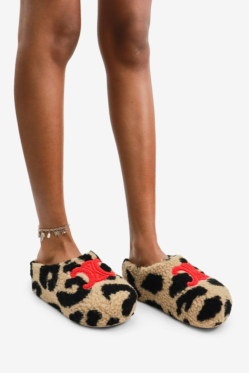 Cora Round Toe Chic Plush Faux Shearling Slippers