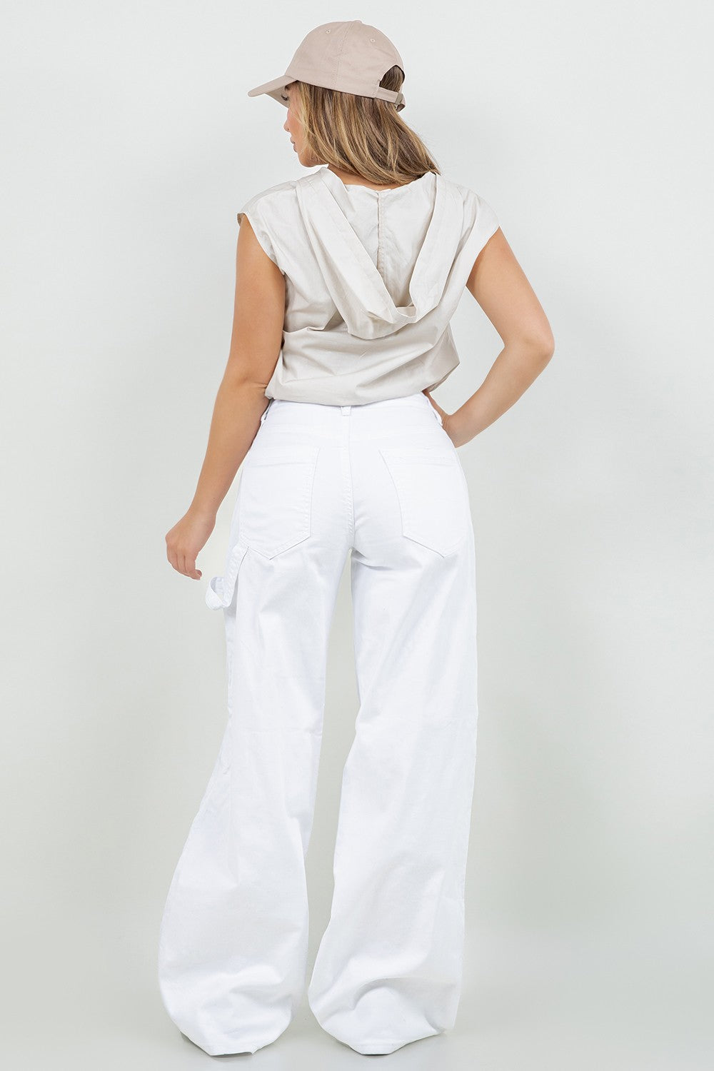 Joyce Mid Rise Skater Hammer Loop Wide Leg Jeans