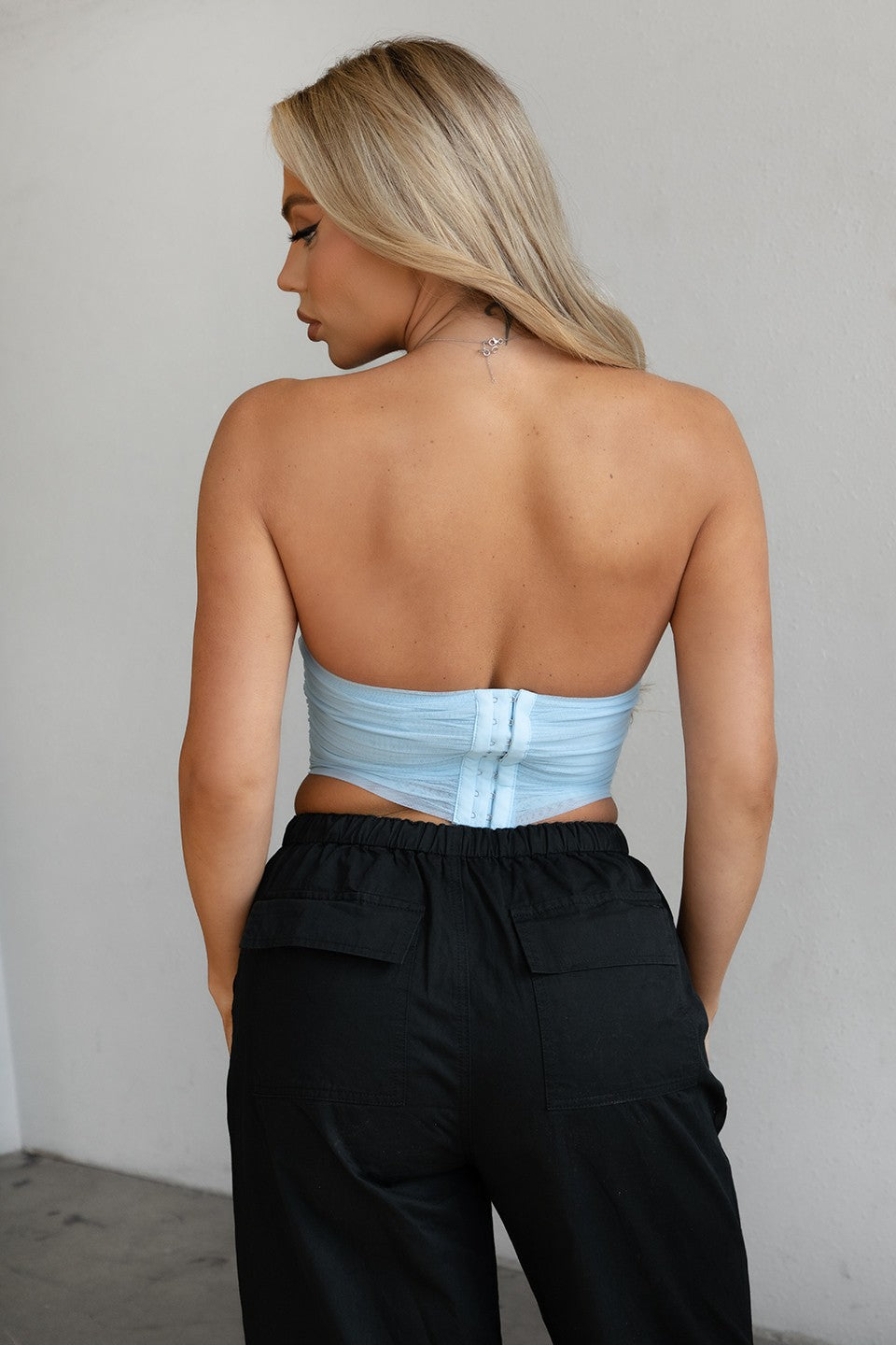 Erica Strapless Mesh Bustier Corset Top