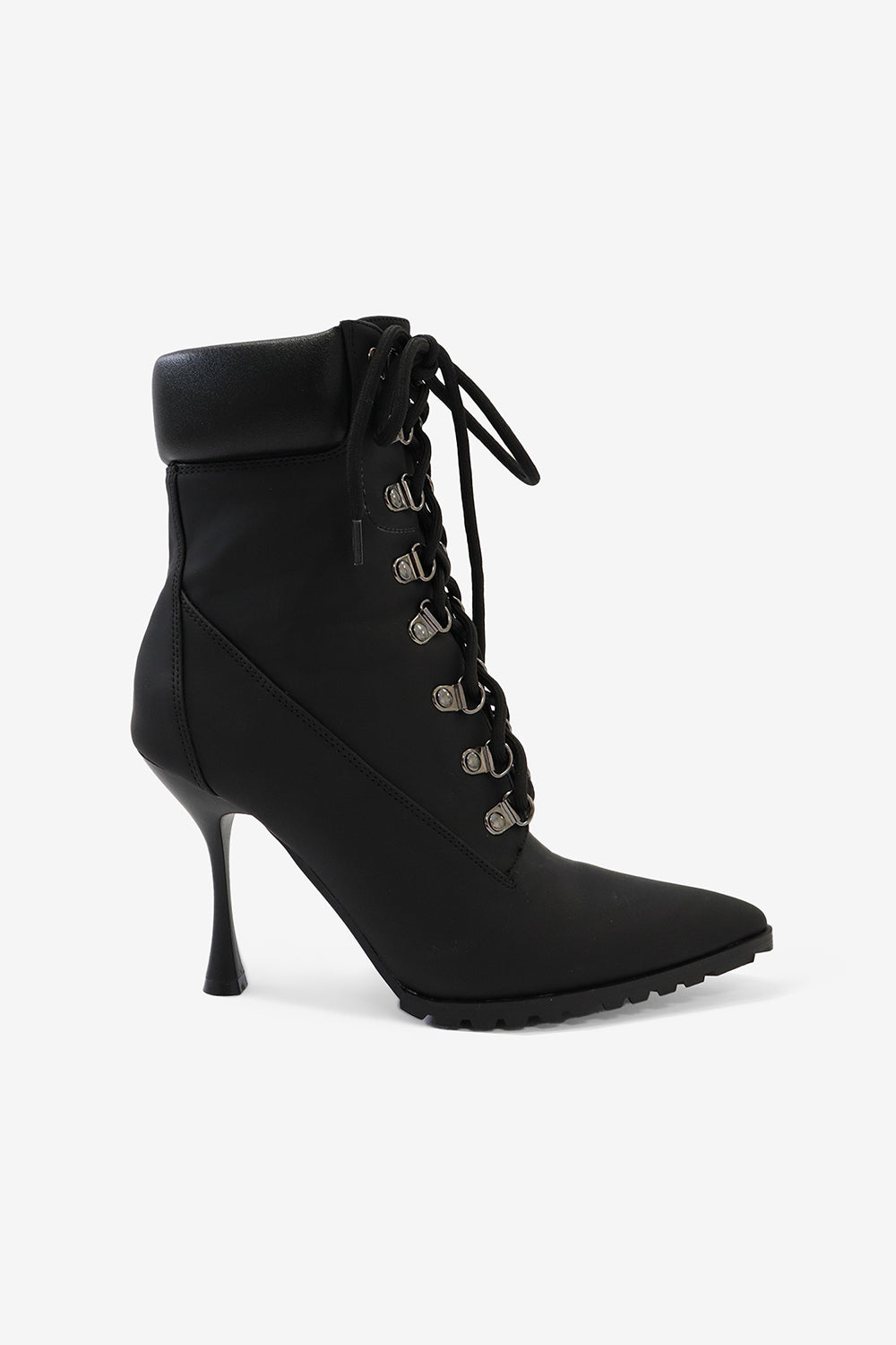 Jennifer Pointed Toe Lace Up Stiletto Suede Ankle Boots