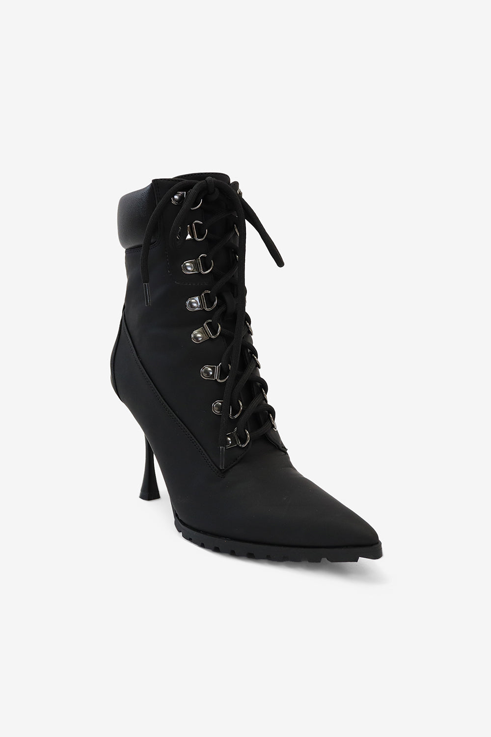 Jennifer Pointed Toe Lace Up Stiletto Suede Ankle Boots