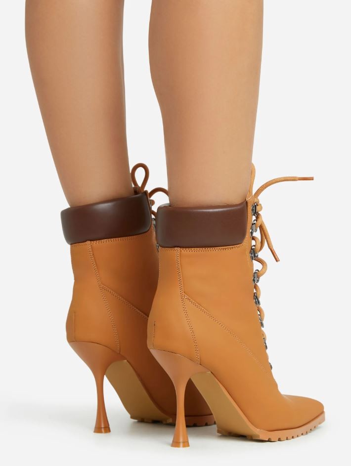Jennifer Pointed Toe Lace Up Stiletto Suede Ankle Boots