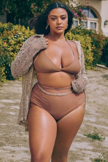 Maris High Waisted Plus Size Two Piece Bikini Set
