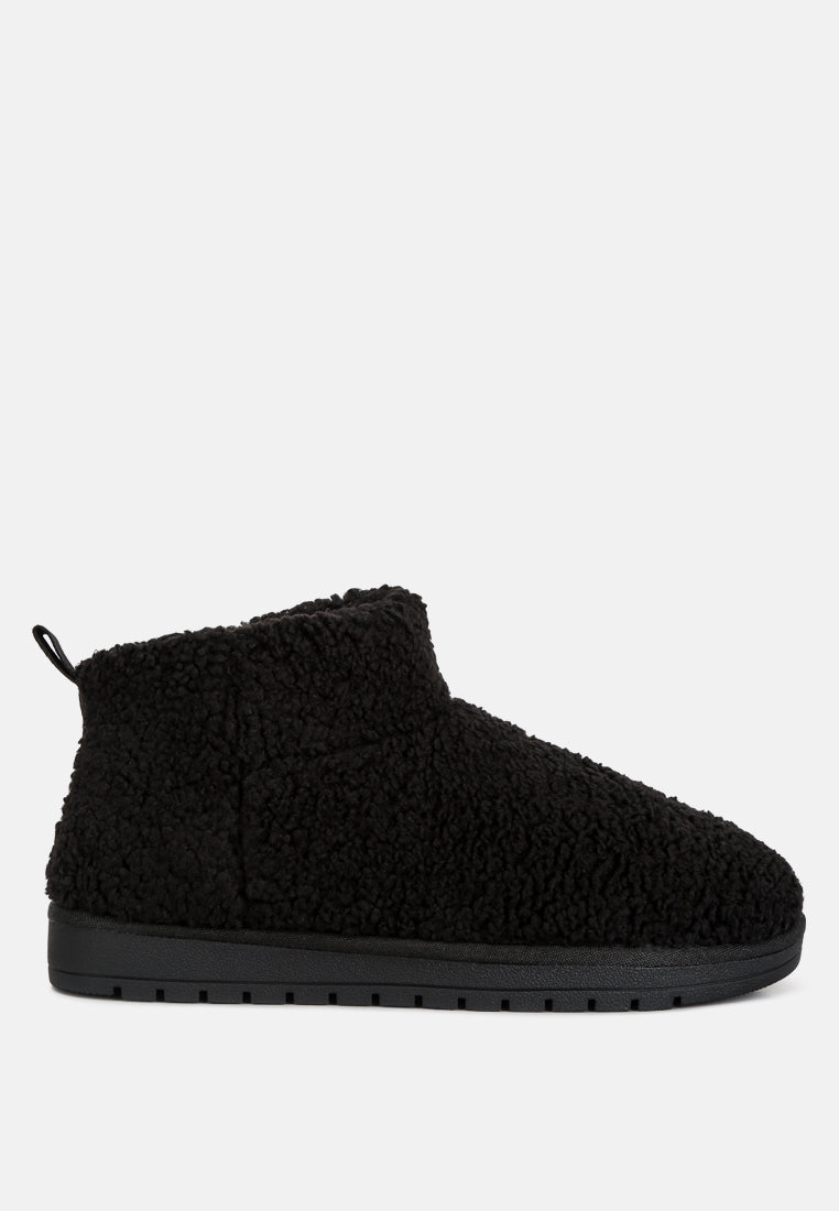 Antonia Plush Fleece Lined Platform Ankle Booties