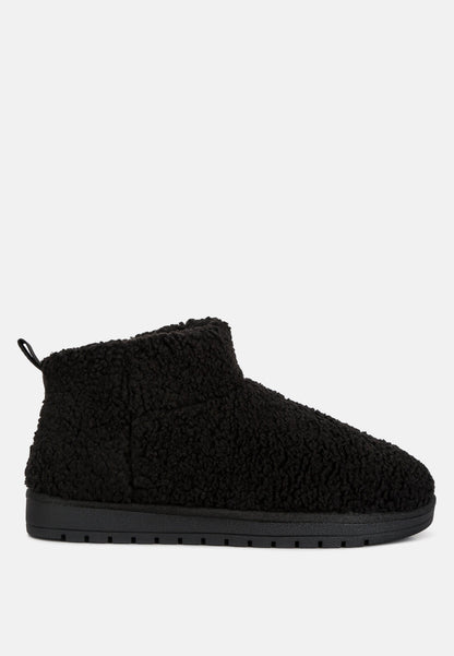 Antonia Plush Fleece Lined Platform Ankle Booties