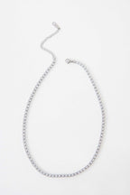 Audrey 14K Gold Classic Round CZ Stone Tennis Necklace - ShopRbls