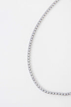 Audrey 14K Gold Classic Round CZ Stone Tennis Necklace - ShopRbls