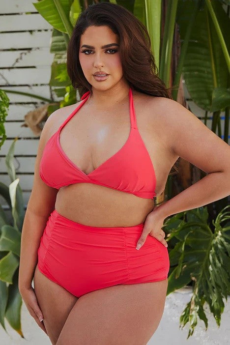 Maris High Waisted Plus Size Two Piece Bikini Set