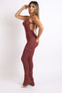 Bad Intentions Halterneck Cargo Split Hem Jumpsuit - ShopRbls
