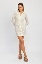 Bali Bell Sleeves Lace Mini Dress - ShopRbls