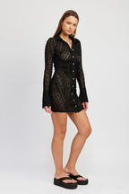 Bali Bell Sleeves Lace Mini Dress - ShopRbls