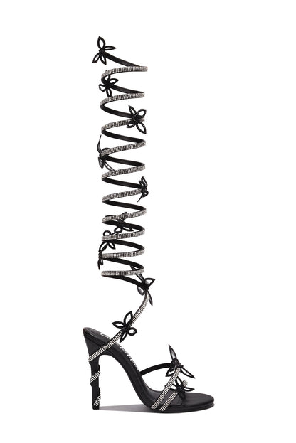 Fairytales Diamante Wrap Around Stiletto High Heels