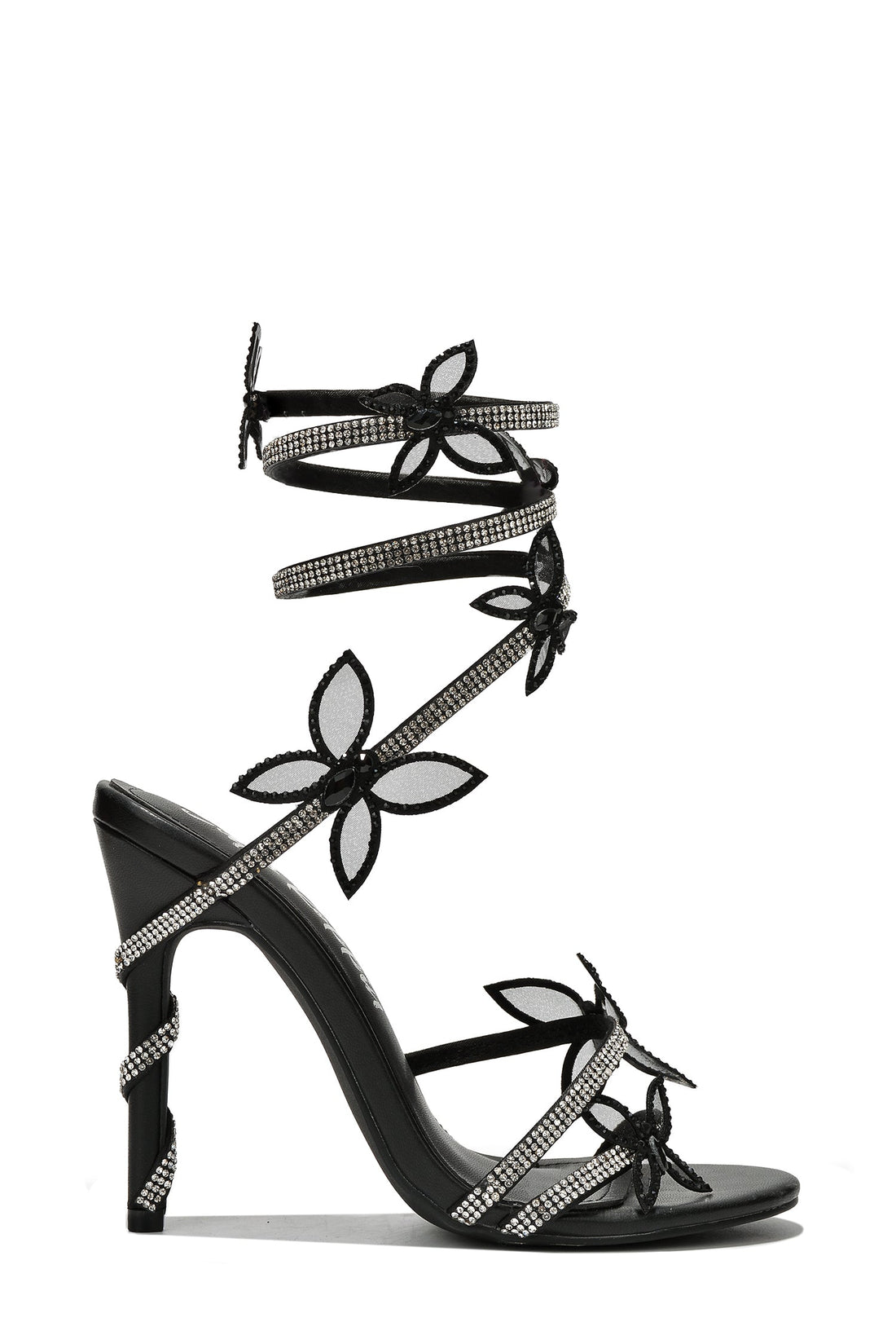 Fairytales Diamante Ankle Wrap Around Stiletto High Heels