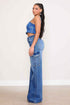 Blair High Rise Pearl Decor Wide Leg Cargo Jeans - ShopRbls