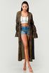 Blair Smocked & Shirred Bell Sleeve Maxi Cardigan - ShopRbls