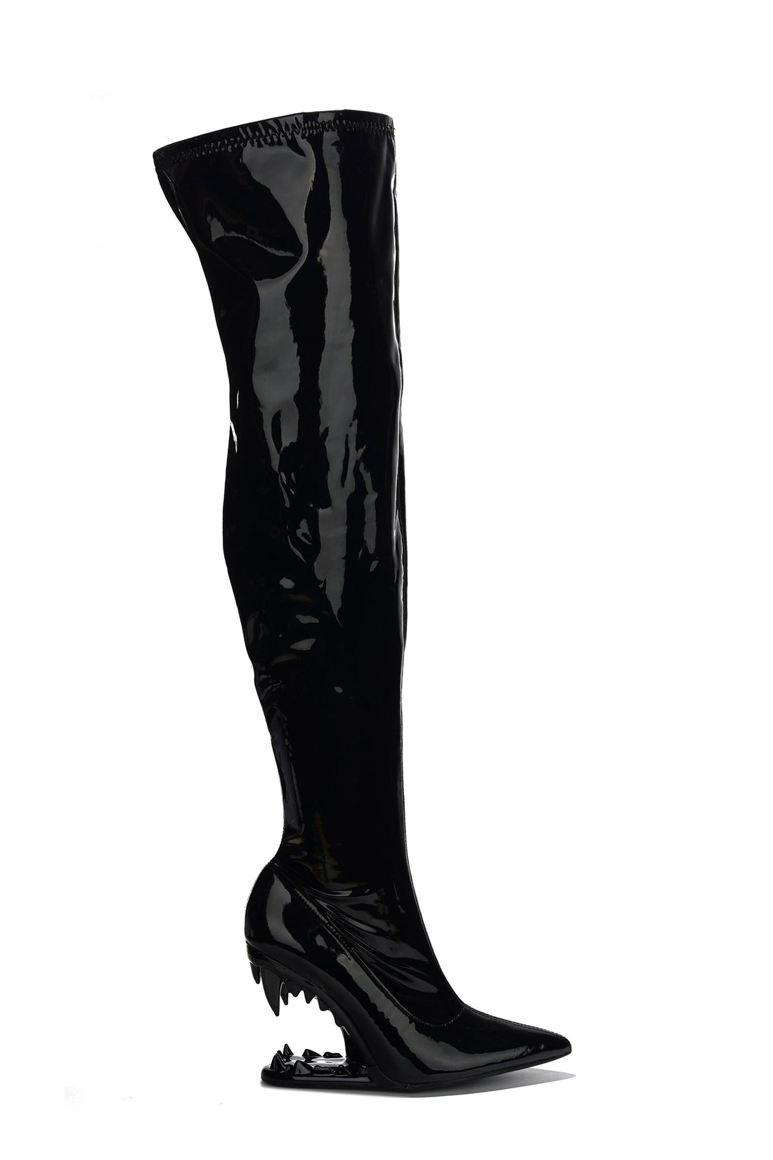 Unruly Patent Leather Over The Knee Boots