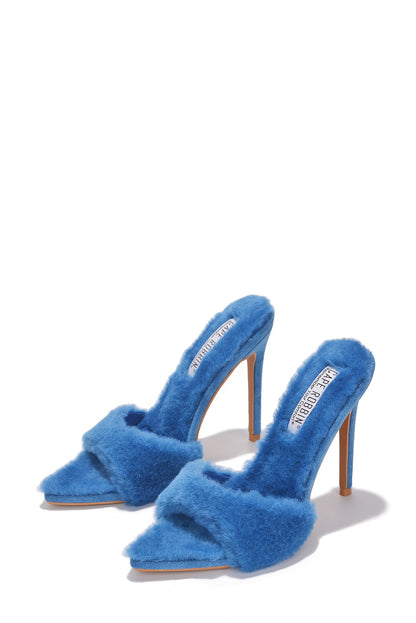Aspen Faux Fur High Stiletto Heel Mules