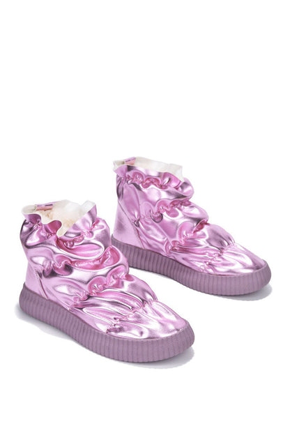 Tahoe With The Girls Metallic Puffer Snow Booties
