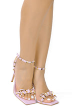 Parisienne Bow Detail Gold Studs High Heel Sandals