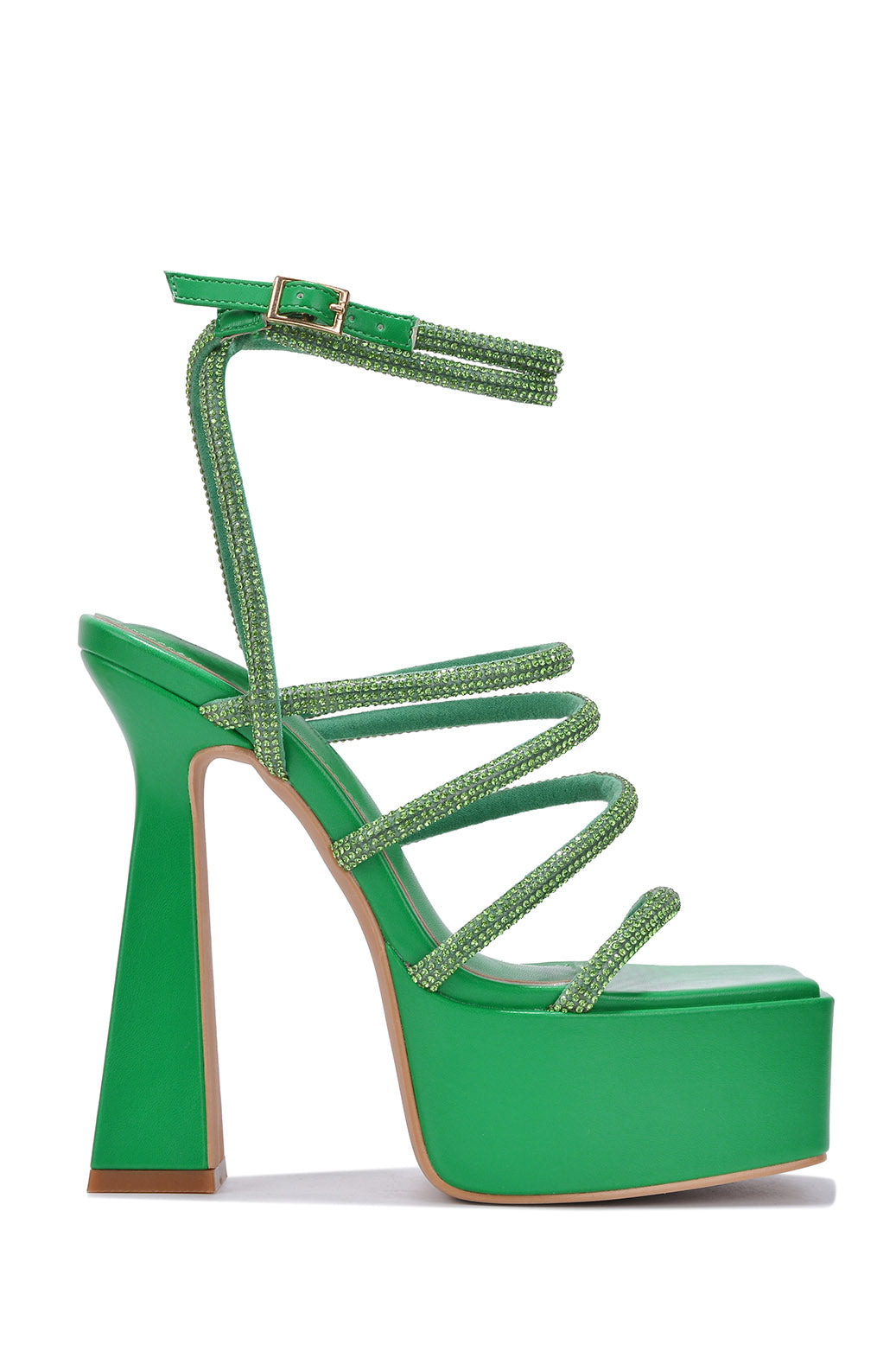 Calie Diamanté Lace Up Platform High Heels