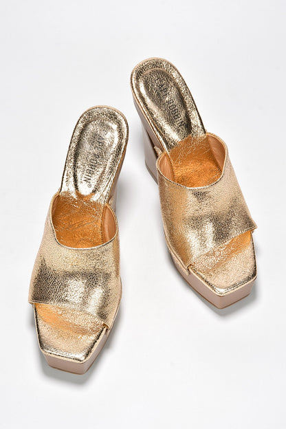 Leila Chunky Lug Sole Square Toe Heels
