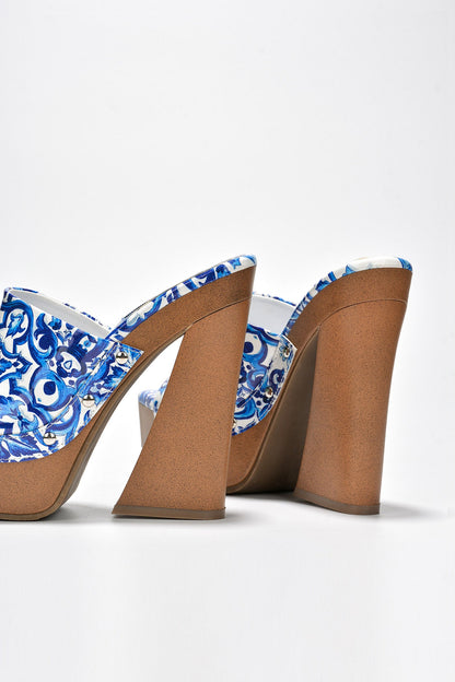Leila Chunky Lug Sole Square Toe Heels