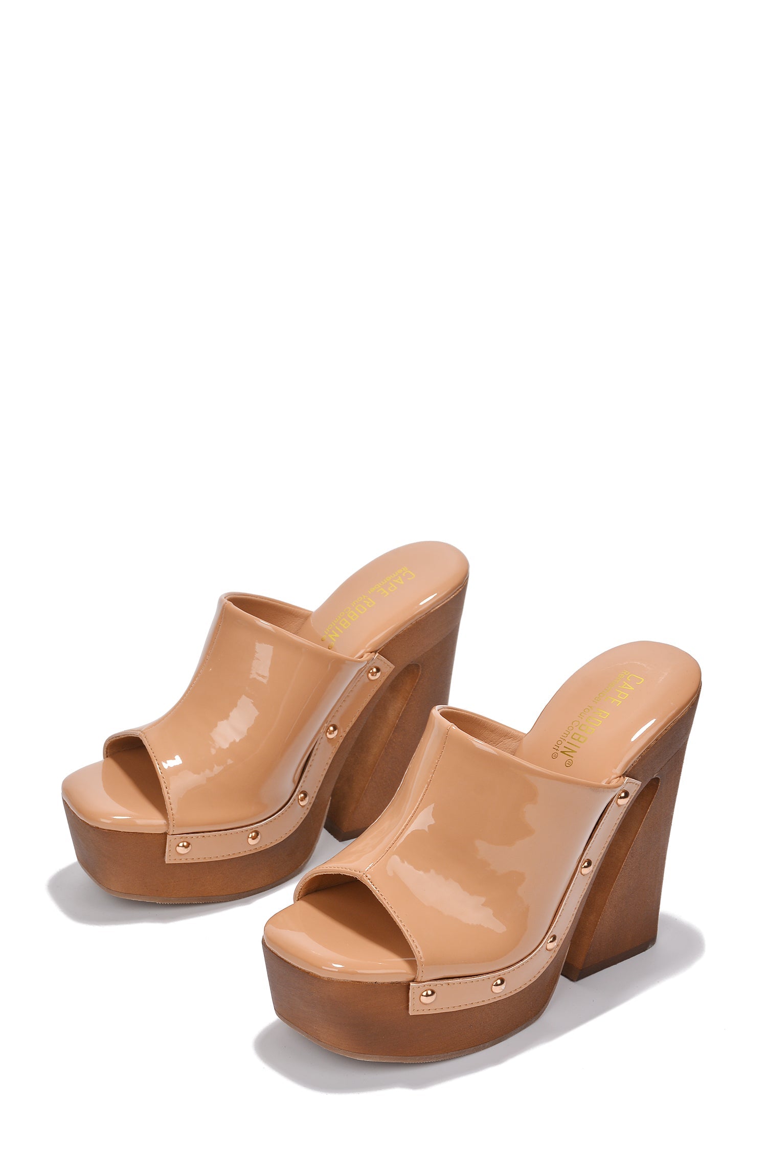 Leila Chunky Lug Sole Square Toe Heels