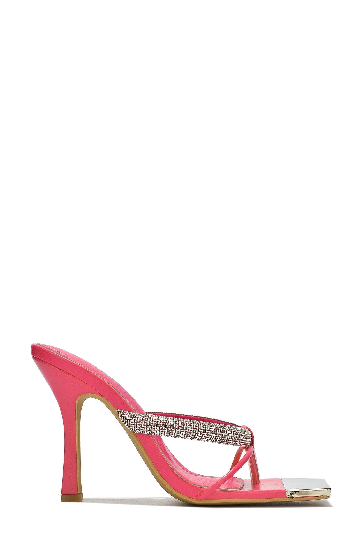 Cosmic Princess Rhinestone Strap Square Toe Heels