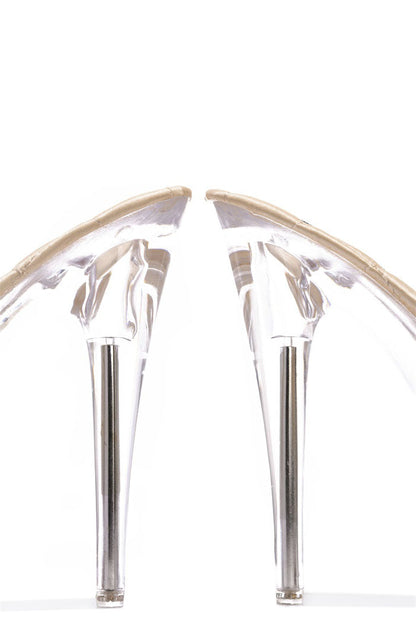 Crystal Rhinestone Studded Ultra High Platform Pleaser Heels