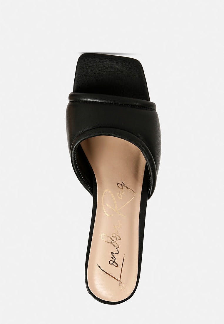 Celine Quilted Luxe Italian High Heel Mule Sandals
