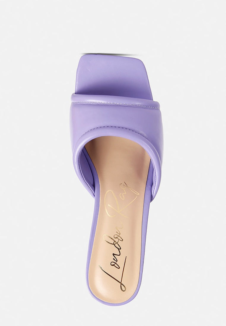 Celine Quilted Luxe Italian High Heel Mule Sandals