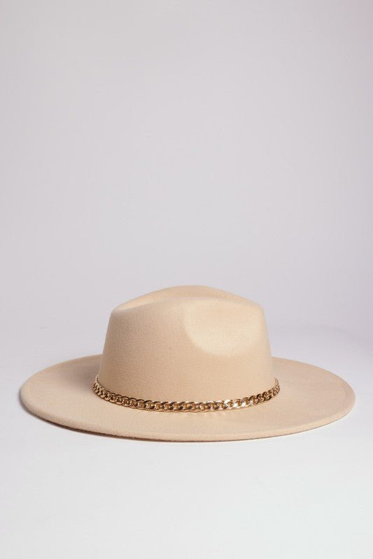 Coco Gold Chain Wide Brim Cowgirl Hat - ShopRbls