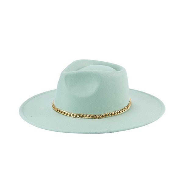 Coco Gold Chain Wide Brim Cowgirl Hat - ShopRbls